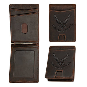 Genuine Leather Air Force RFID Blocking Walle