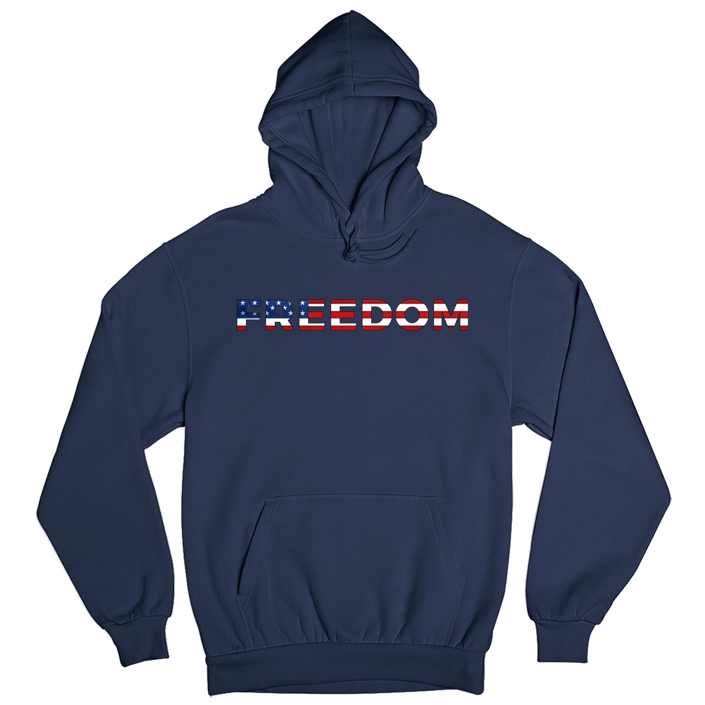 America's 250th birthday hoodie. USA 250 years anniversary hoodie with freedom eagle design and American flag back print.  Navy Blue Patriotic Hoodie