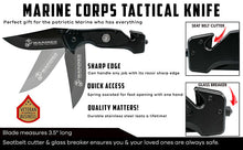 Black Stainless Steel USMC Tactical Knife