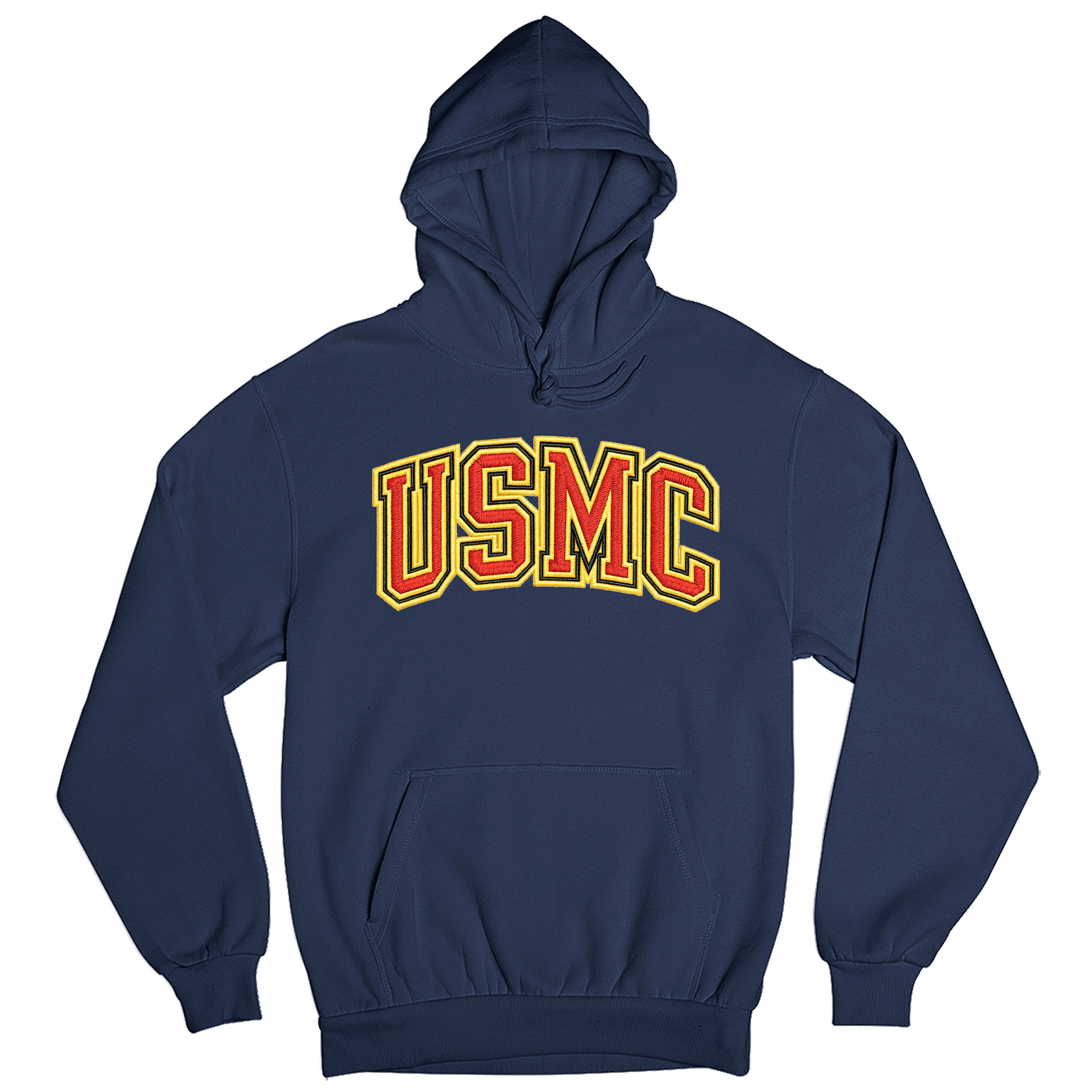 Marines Navy Blue USMC Embroidered Patch Hoodie