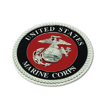 3.5 Inches Marine Corps EGA Emblem Medallion Silver Black Red