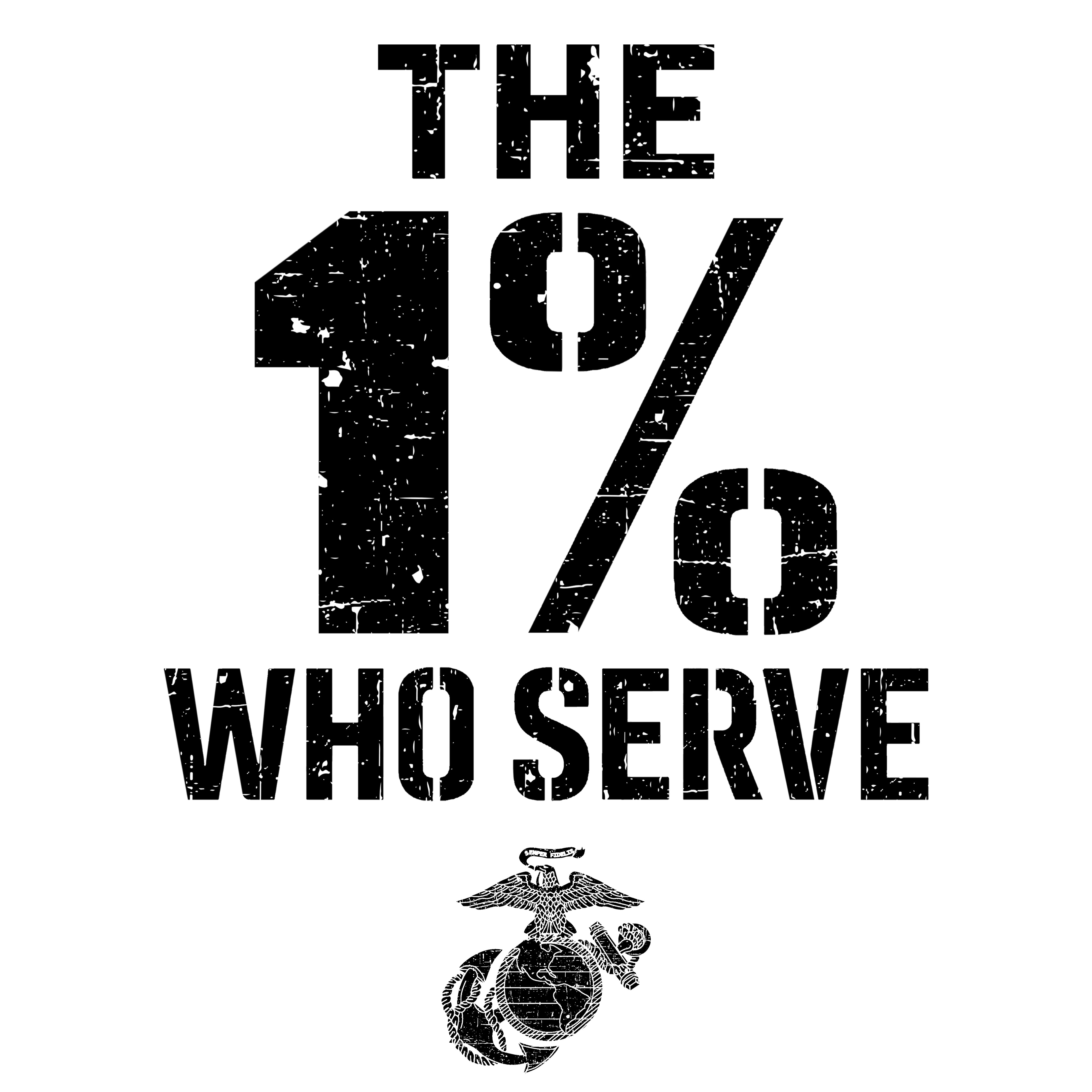 The 1% Who Serve graphic