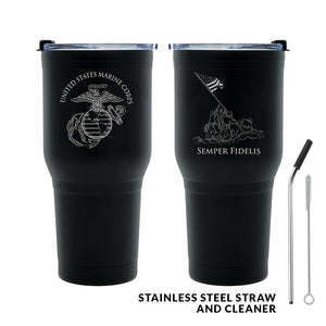 USMC Tumbler Marine Corp yeti decal USMC cofee mug