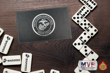 USMC Double Nine Dominoes Black Leather Case 