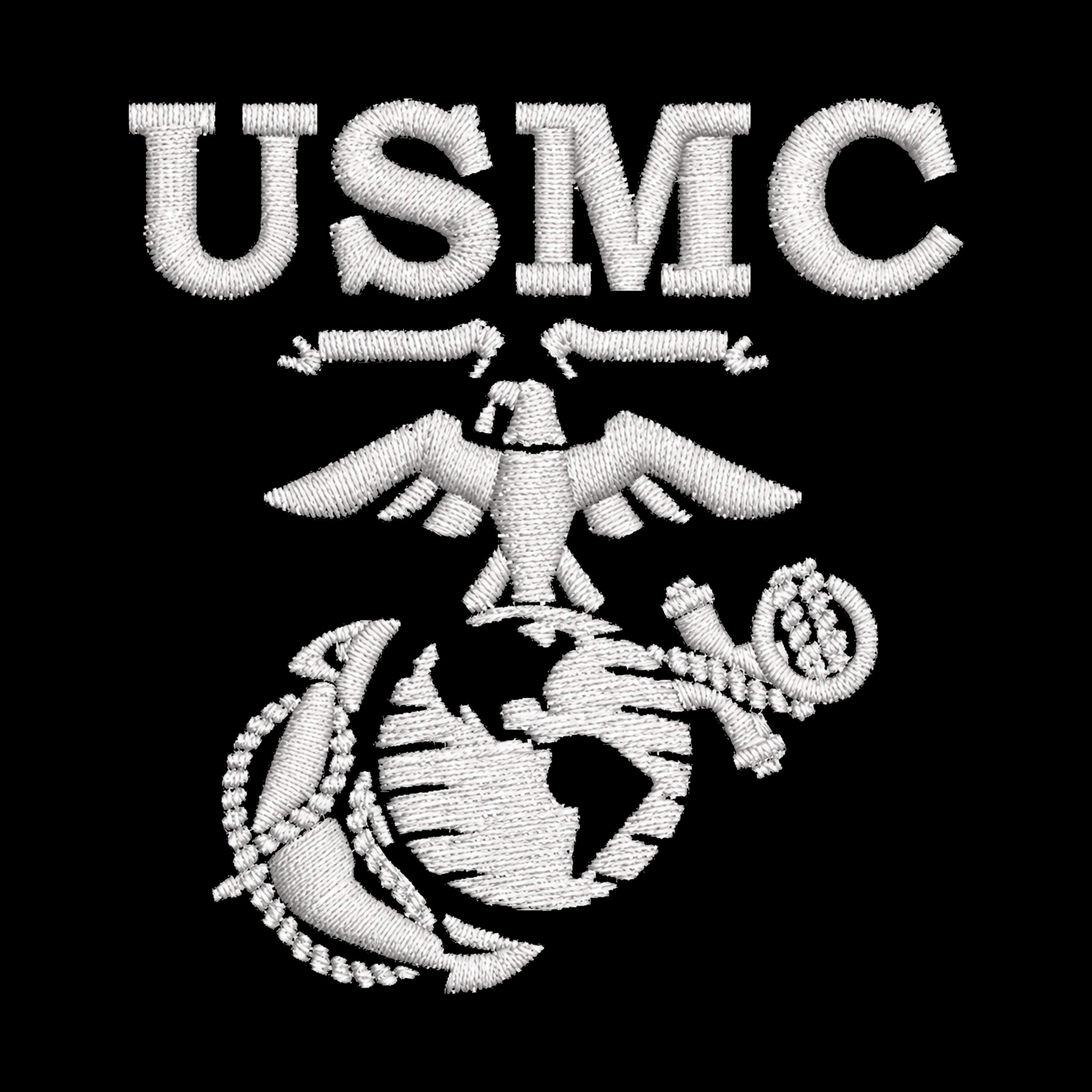 Embroidered USMC Old School EGA Performance Polo