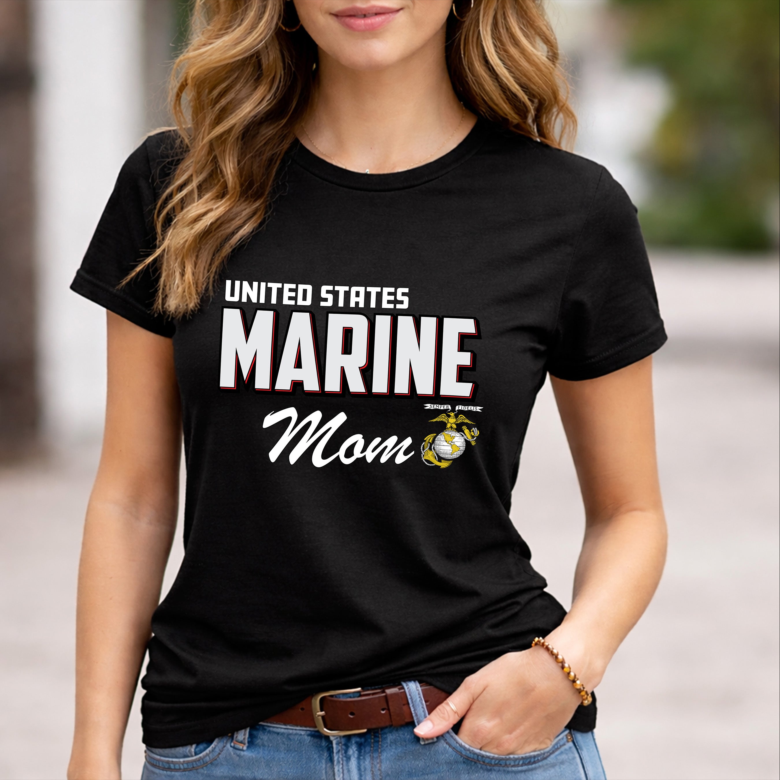 Women's Proud Marine Custom Family T-shirts