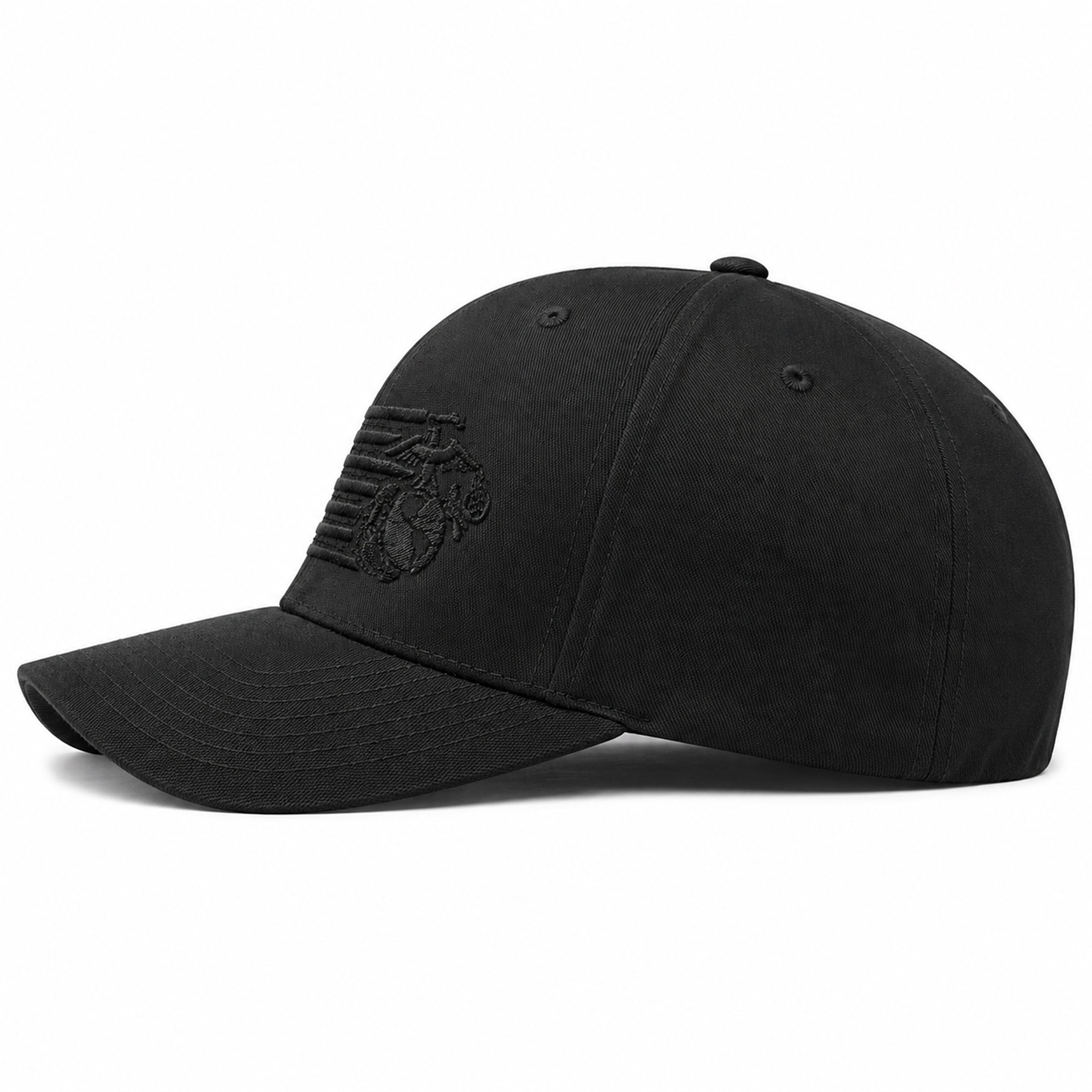 USMC Blackout Flag & EGA Embroidered Hat <br> Flexible Fit USMC Cover