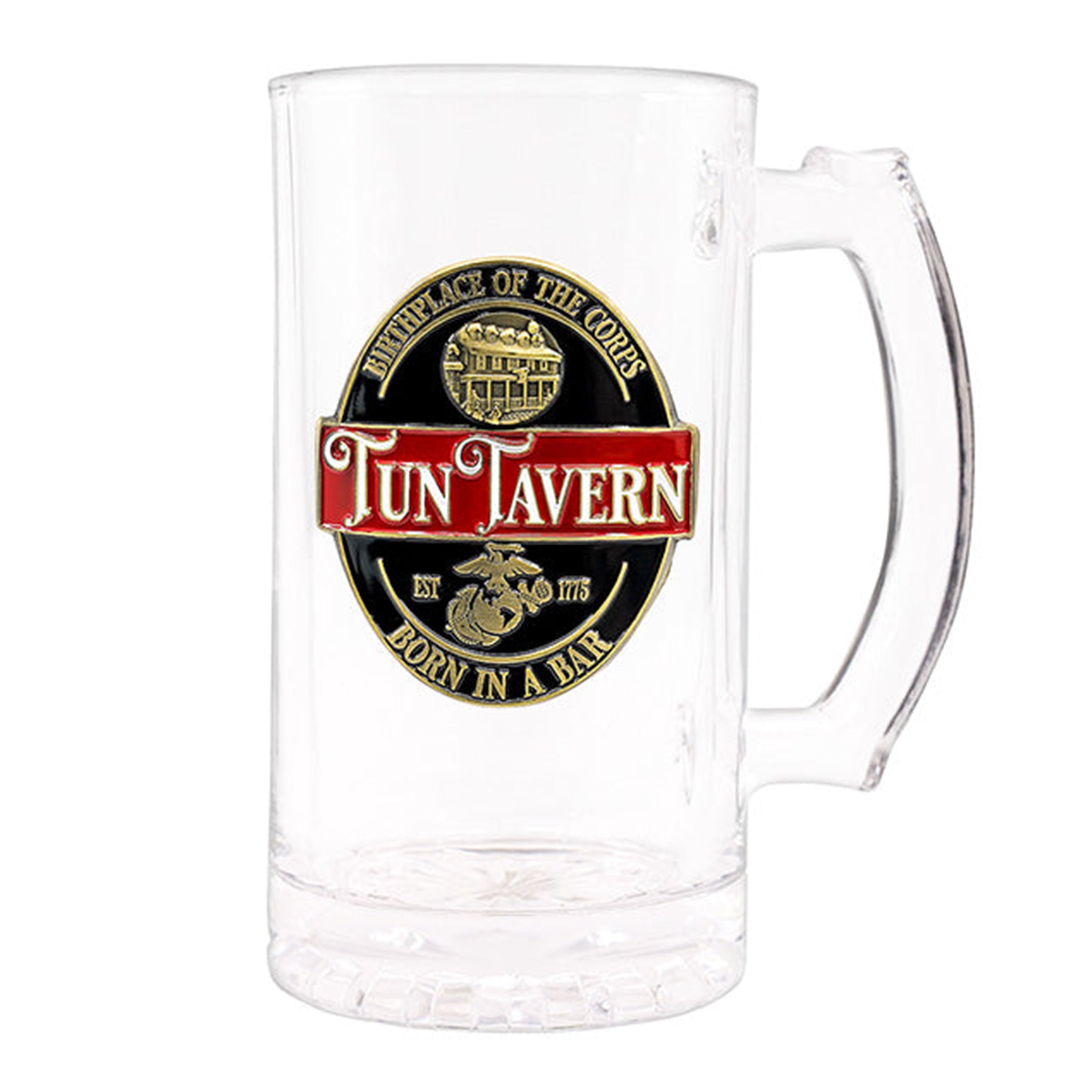 USMC Tun Tavern Pint Drink Glass-Large Size Marine Corps Beer Mug