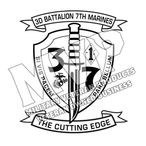 3rd Battalion 7th Marines USMC Tumbler-NEW LOGO