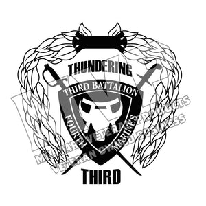 Third Battalion Fourth Marines Unit Logo, 3/4 USMC Unit Logo, 3rdBn 4th Marines