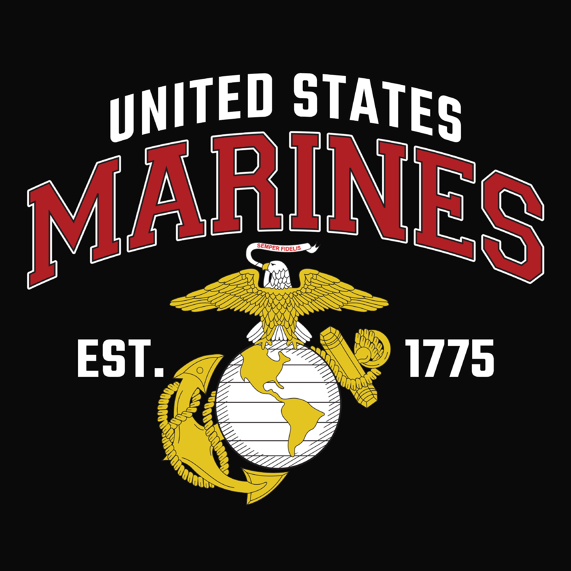 United States Marines - Est. 1775 T-shirt <br> MADE IN USA