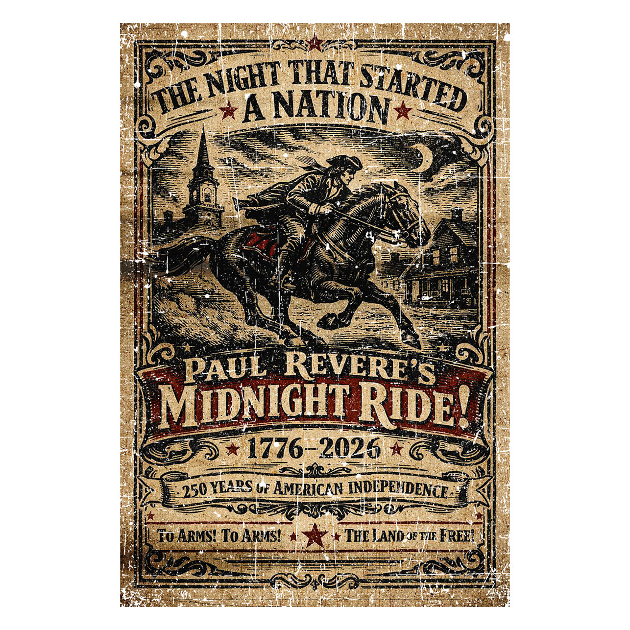 Paul Revere’s Midnight Ride - America's 250th Anniversary T-Shirt