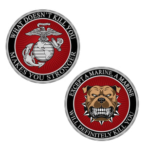 USMC What Doesn't Kill You Challenge Coin