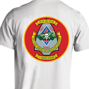 1st LAR Unit T-shirt, 1st Light Armored Reconnaissance Battalion,  1st Light Armored Reconnaissance Battalion unit t-shirt, USMC Custom Unit Gear, USMC Custom Unit T-shirt