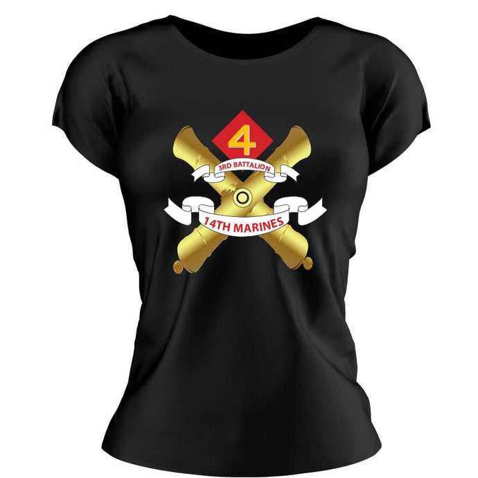 3rdBn 14th Marines USMC Unit ladie's T-Shirt, 3d Bn 14th Marines, USMC gift ideas for women, Marine Corp gifts for women3d Bn 14th Marines