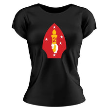 Second Marine Division USMC Unit ladie's T-Shirt, 2D MARDIV USMC Unit logo, USMC gift ideas for women, Marine Corp gifts for women 2nd  Marine Division 