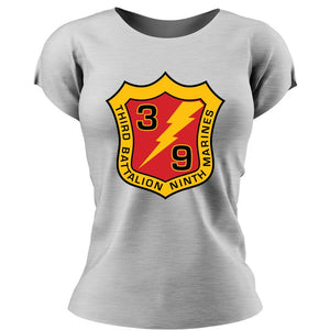 3rd Bn 9th Marines USMC Unit ladie's T-Shirt, 3d Bn 9th Marines, USMC gift ideas for women, Marine Corp gifts for women 3d Bn 9th Marines