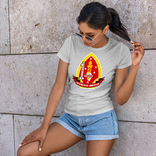 First Battalion Second (1/2) Marines USMC Unit ladie's T-Shirt, 1/2 USMC Unit logo, USMC gift ideas for women, Marine Corp gifts for women 1st Battalion 2nd Marines