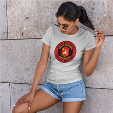 Third Battalion Second Marines USMC Unit ladie's T-Shirt,  3/2 USMC Unit logo, USMC gift ideas for women, Marine Corp gifts for women 3rd Battalion 2nd Marines