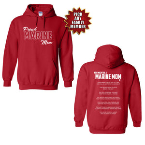 Proud Marine Mom Hoodie