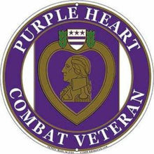 12 Inch Purple Heart Embossed Metal Sign