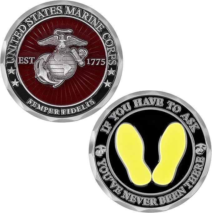 USMC - Yellow Footprints Challenge Coin