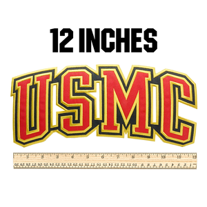 USMC Patch, 12 Inch Marine Corps Iron on Patch