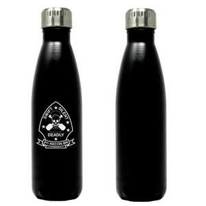2nd Reconnaissance Battalion USMC Unit Logo water bottle, 2d Recon Bn USMC Unit Logo hydroflask, 2d Recon Bn USMC, Marine Corp gift ideas, USMC Gifts for men or women 17 Oz