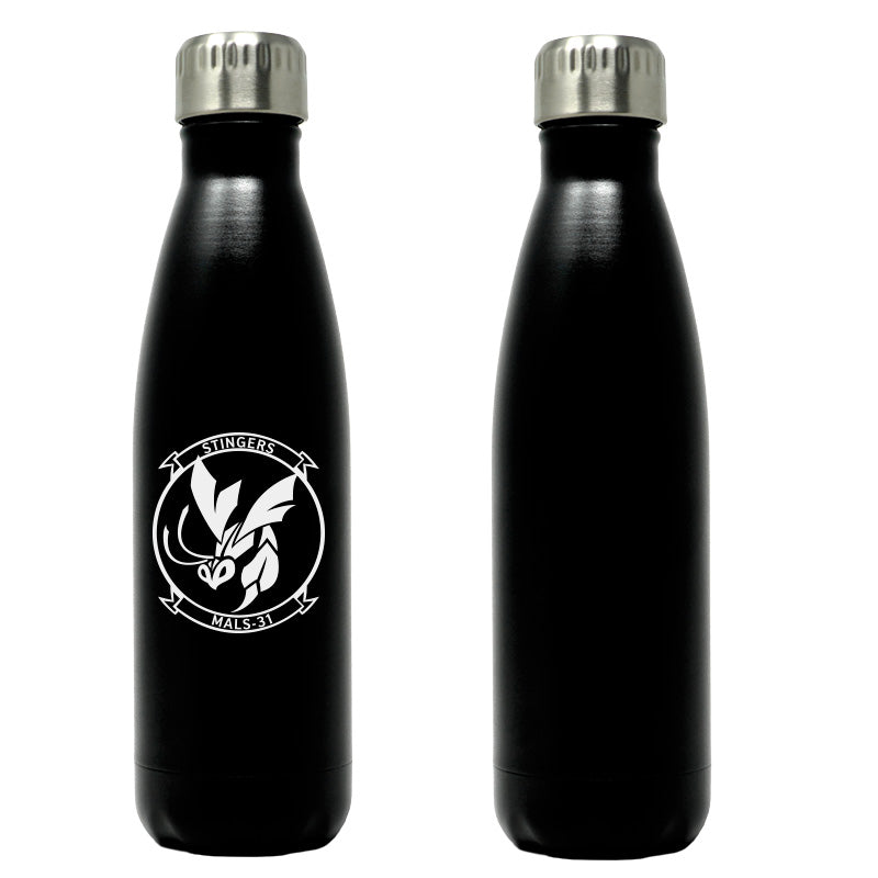 MALS-31 logo water bottle, MALS-31 hydroflask, Marine Aviation Logistics Squadron 31 USMC, Marine Corp gift ideas, USMC Gifts for women flask 