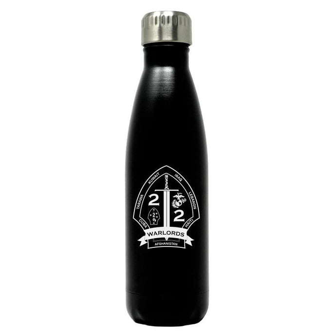2nd Bn 2nd Marines Marines logo water bottle, 2nd Bn 2nd Marines Marines hydroflask, 2d Bn 2d MarinesUSMC, Marine Corp gift ideas, USMC Gifts for women flask