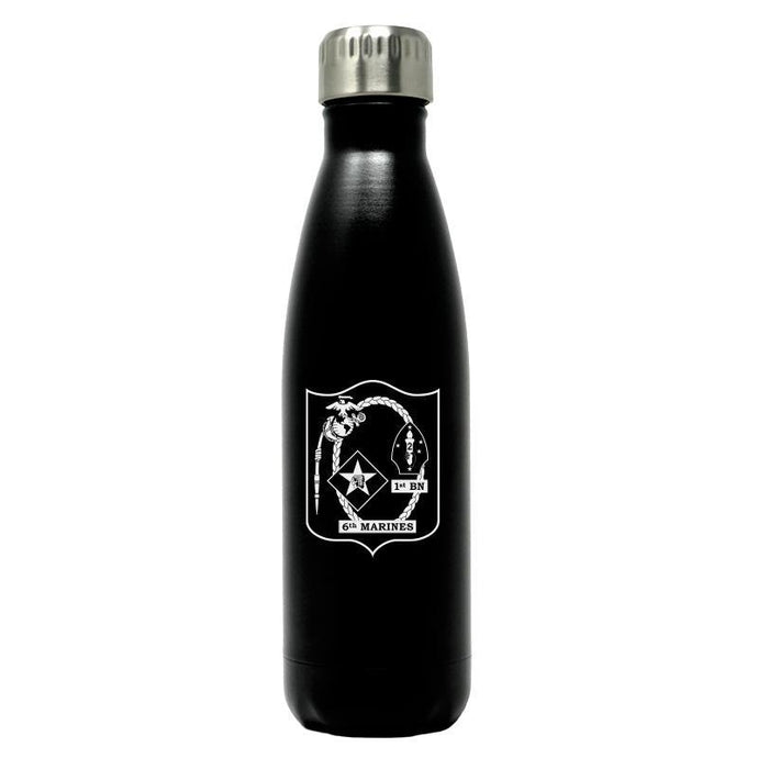 1st Bn 6th Marines logo water bottle, 1st Bn 6th Marines hydroflask, 1stBn 6th MarinesUSMC, Marine Corp gift ideas, USMC Gifts for women flask