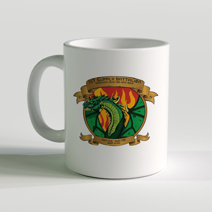 1st Supply Battalion Unit Logo White Coffee Mug
