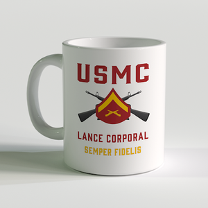 LCpl Coffee Mug, USMC Lance Corporal Coffee Mug, Lcpl Mug