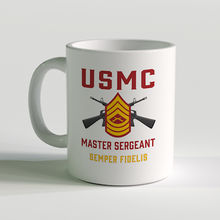 MSgt Coffee Mug, USMC MSgt Coffee Mug, Master Sergeant Coffee Mug, USMC Rank Mug