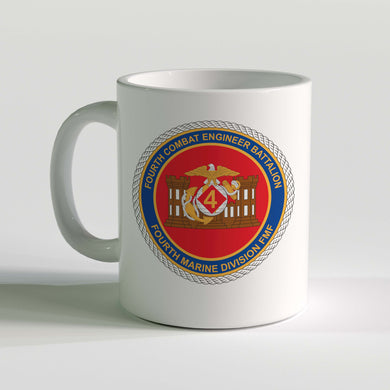 Fourth Combat Engineer Battalion (4th CEB) Unit Logo Coffee Mug