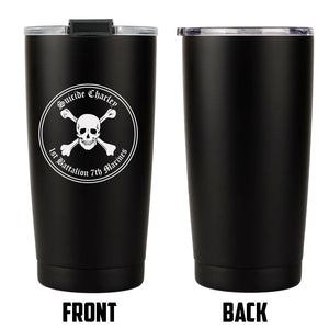 Suicide Charley logo tumbler, Suicide Charley coffee cup, 1st Bn 7th Marines Suicide CharleyUSMC, Marine Corp gift ideas, USMC Gifts for women 