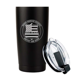 20 Oz Back The Blue Tumbler, Police Officer Gifts, Gifts for Police Men and Women, Back The Blue Tumbler, 20 Oz Stainless Steel Tumbler