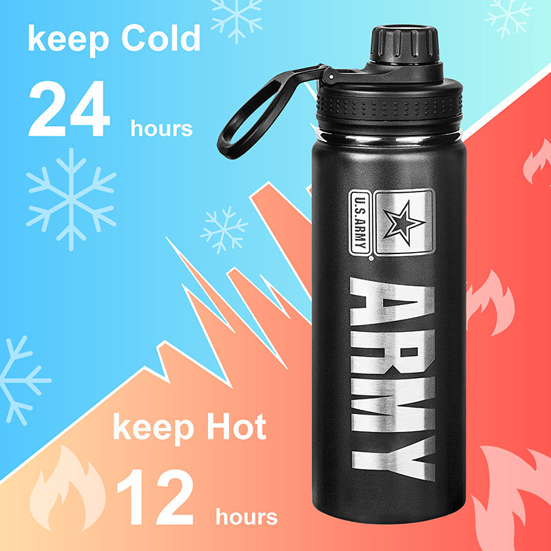 20 oz Army Double Wall Vacuum Insulated Stainless Steel Water
