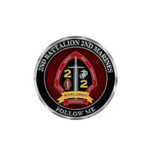2nd Battalion 2nd Marines Unit Coin, USMC 2/2 Unit Coin, Second Battalion Second Marines Unit Coin, 2ndBn 2nd Marines Coin