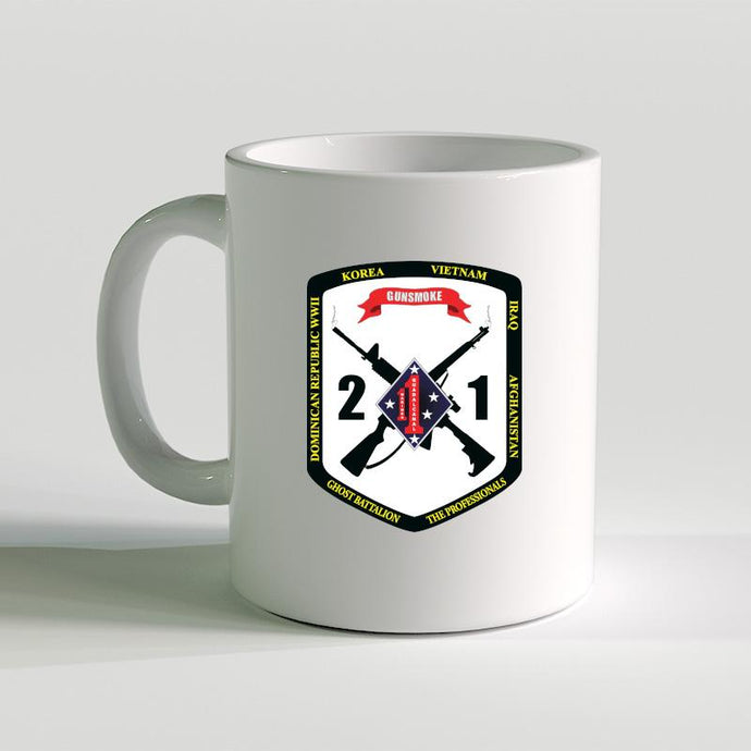 2/1 USMC Unit Logo Coffee Mug, 2nd Battalion 1st Marines Unit Logo Coffee Mug
