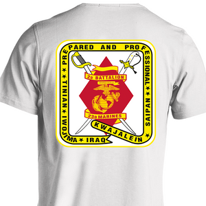2d Battalion 23rd Marines Unit Logo White Short Sleeve T-Shirt
