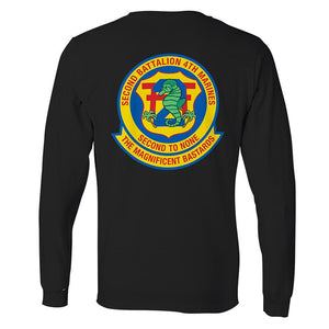 2nd Battalion 4th Marines Long Sleeve T-Shirt, 2/4 unit t-shirt, USMC 2/4, 2nd Battalion 4th Marines t-shirt, 2d Battalion 4th Marines Long Sleeve Black T-Shirt