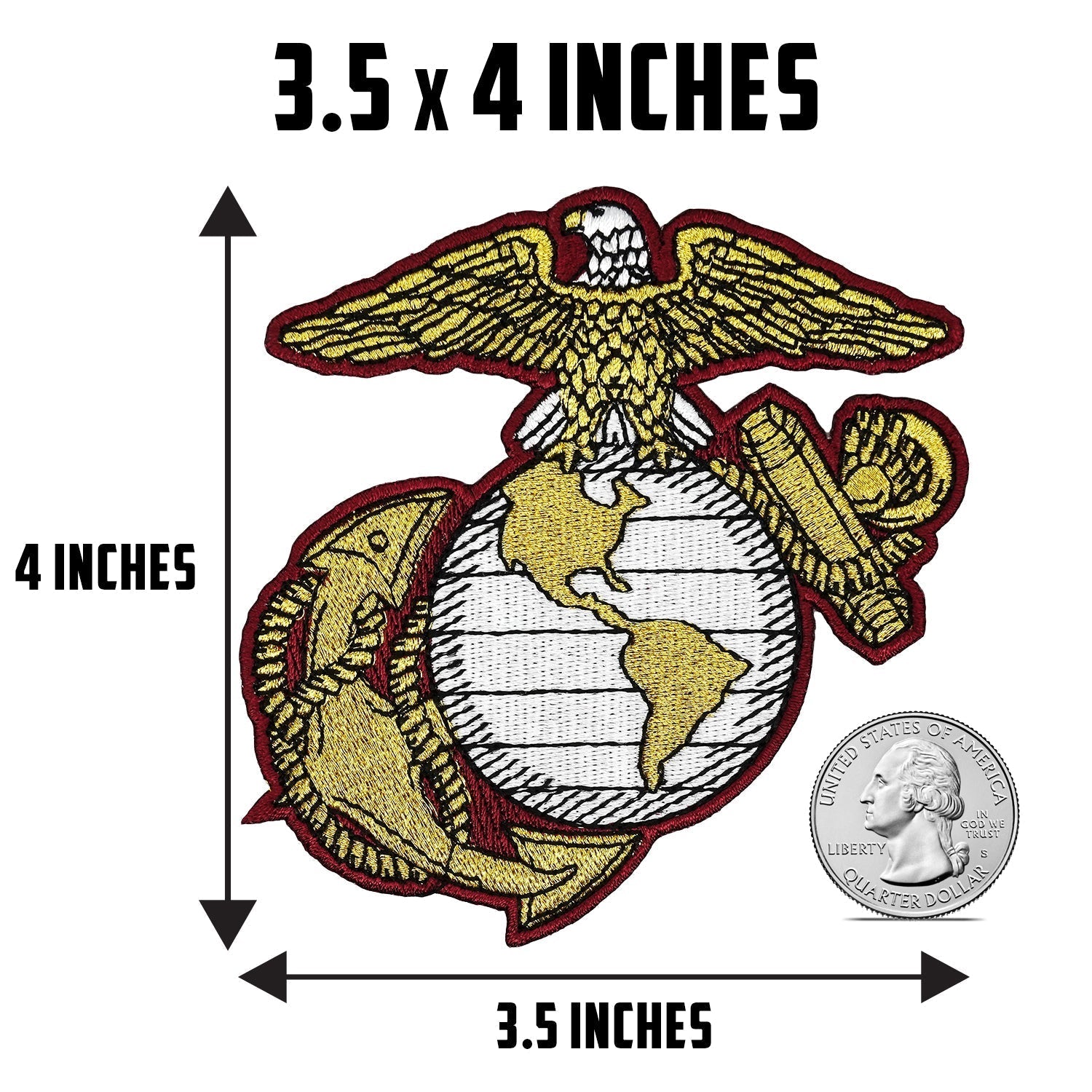 USMC Seal Patch 3 inch Heat Seal Back