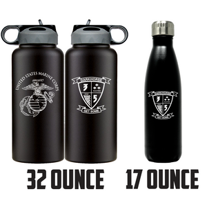 3rd Battalion 6th Marines logo water bottle, 3rd Battalion 6th Marines hydroflask, 3d Battalion 6th Marines USMC, Marine Corp gift ideas, USMC Gifts for women flask, big USMC water bottle,  Marine Corp water bottle 