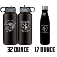 3rd Battalion 7th Marines logo water bottle, 3rd Battalion 7th Marines hydroflask, 3d Battalion 7th Marines USMC, Marine Corp gift ideas, USMC Gifts for women flask, big USMC water bottle,  Marine Corp water bottle 