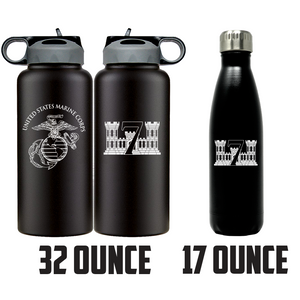 7th Engineer Support Battalion (7th ESB) USMC Unit Logo Water bottle, 7th ESB USMC Unit Logo hydroflask, 7th ESB USMC, Marine Corp gift ideas, USMC Gifts for men or women flask, big USMC water bottle, Marine Corp water bottle 