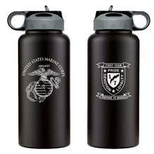 1st Battalion 7th Marines USMC Unit logo water bottle, First Battalion Seventh Marines Unit Logo hydroflask, 1/7 USMC, Marine Corp gift ideas, USMC Gifts for women 32 Oz Water bottle