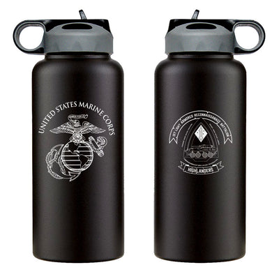 1st LAR logo water bottle, 1st Light Armored Reconnaissance Battalion hydroflask, 1st LAR USMC, Marine Corp gift ideas, USMC Gifts for women flask, big USMC water bottle, 32 ounce Marine Corp water bottle 