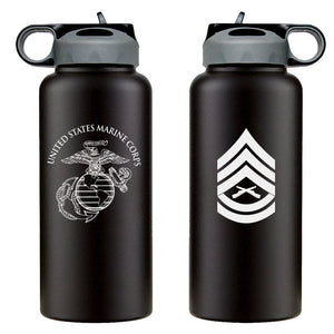 USMC water bottle Marine Corp rank gifts, USMC Sgt gifts USMC promotion gifts