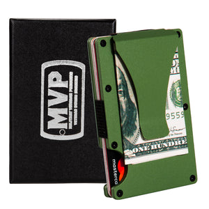 OD Green American Flag RFID Blocking Metal Wallet